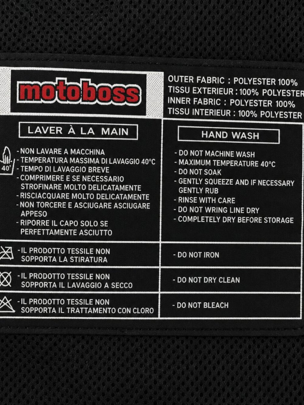 MotoBoss Mesh Armored Motorcycle Jacket Men's Tall Large Black White Riding - Picture 11 of 14
